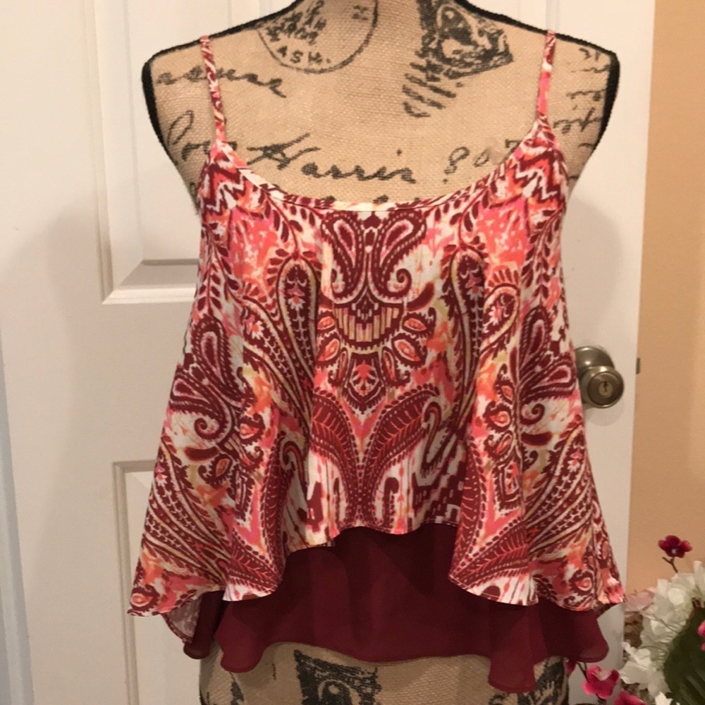 Sanctuary Tank Blouse Adjustable Straps NWOT - Picture 2 of 5